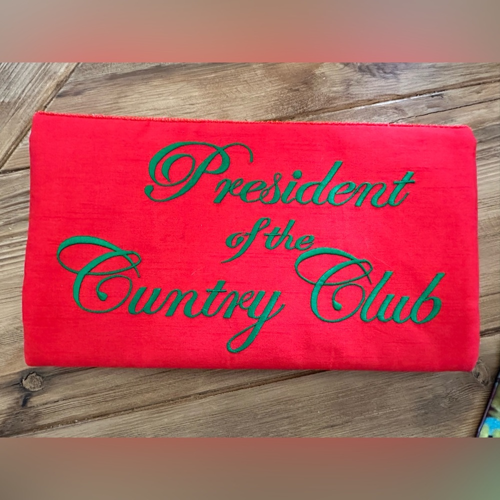 Ashley Longshore Beaded Purse President of the Cuntry Club